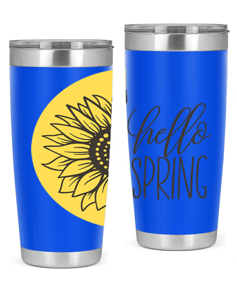 Hello spring half sunflower199#- spring- Tumbler