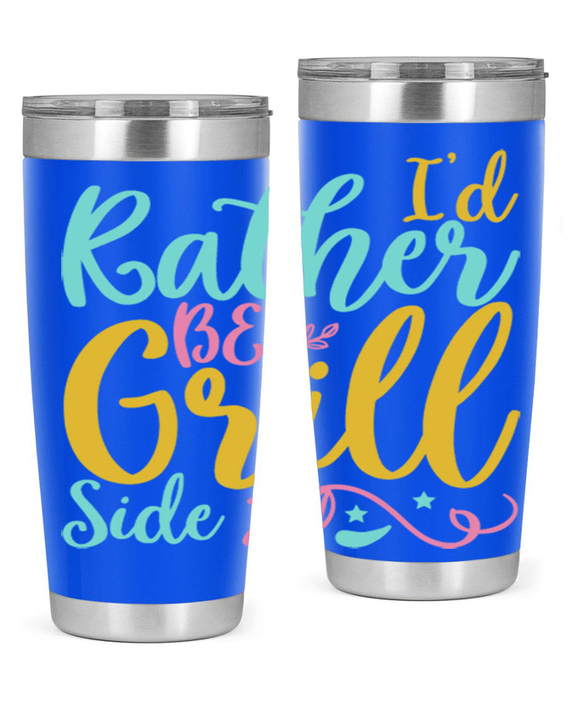 ID RATHER BE GRILL SIDE Style 62#- summer- Tumbler