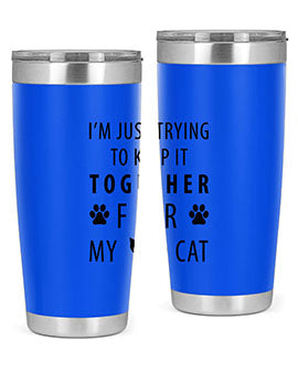 I’m Just Trying Style 61#- cat- Tumbler