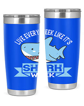 Live every week like it’s shark week Style 54#- shark  fish- Tumbler