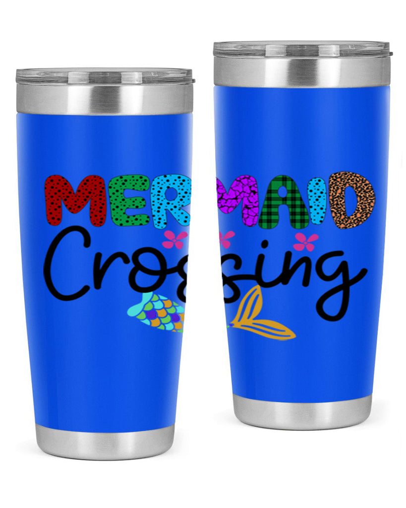 Mermaid Crossing 399#- mermaid- Tumbler