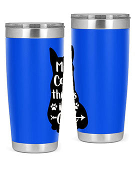 My Cat Thinks Im Cool Style 101#- cat- Tumbler