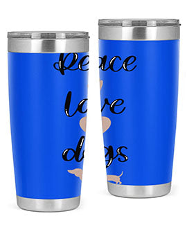Peace Love Dogs Style 11#- dog- Tumbler