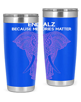 Purple Elephant Alzheimer Awareness 211#- alzheimers- Tumbler