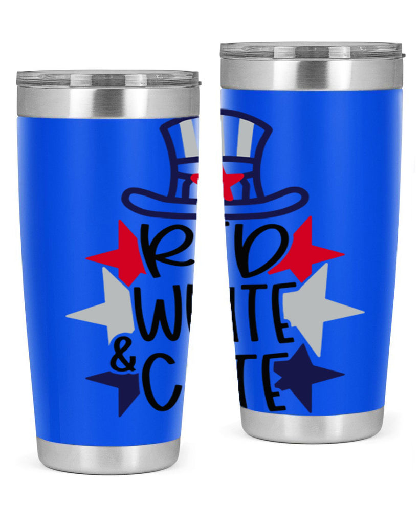 Red White Cute Style 169#- Fourt Of July- Tumbler