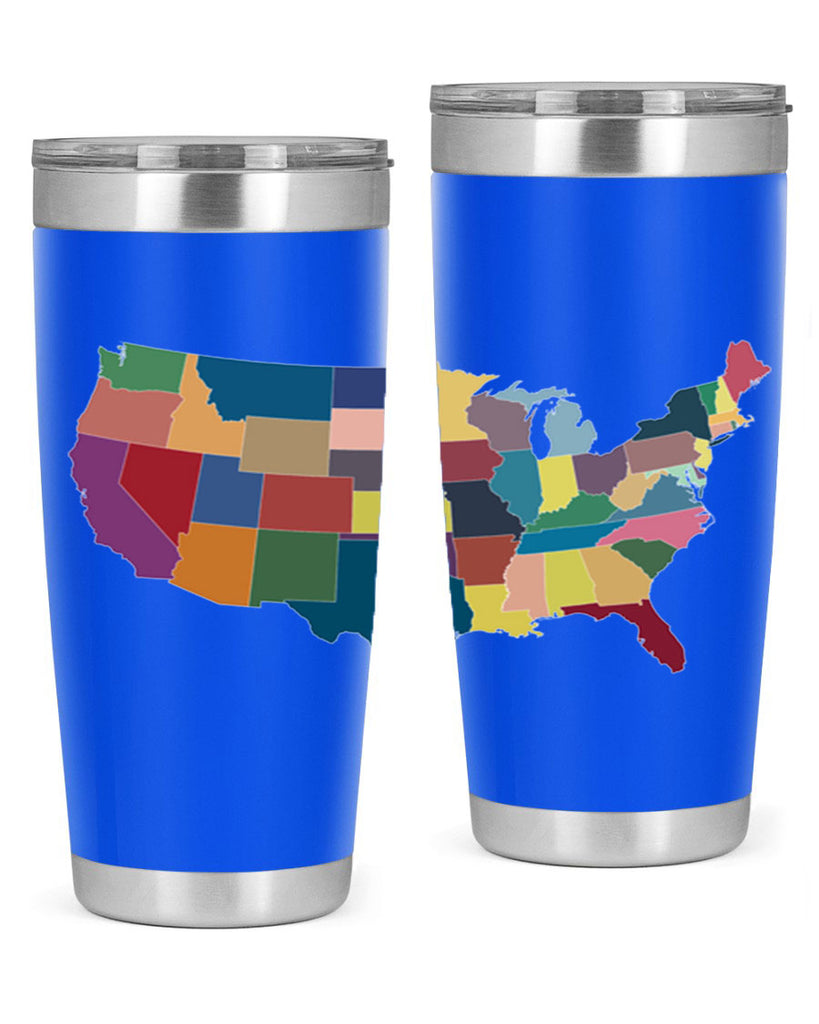 Separate Color Map Style 73#- Fourt Of July- Tumbler