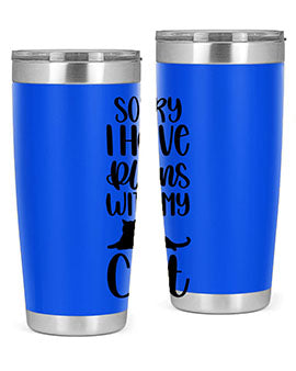 Sorry I Have Plans Style 105#- cat- Tumbler