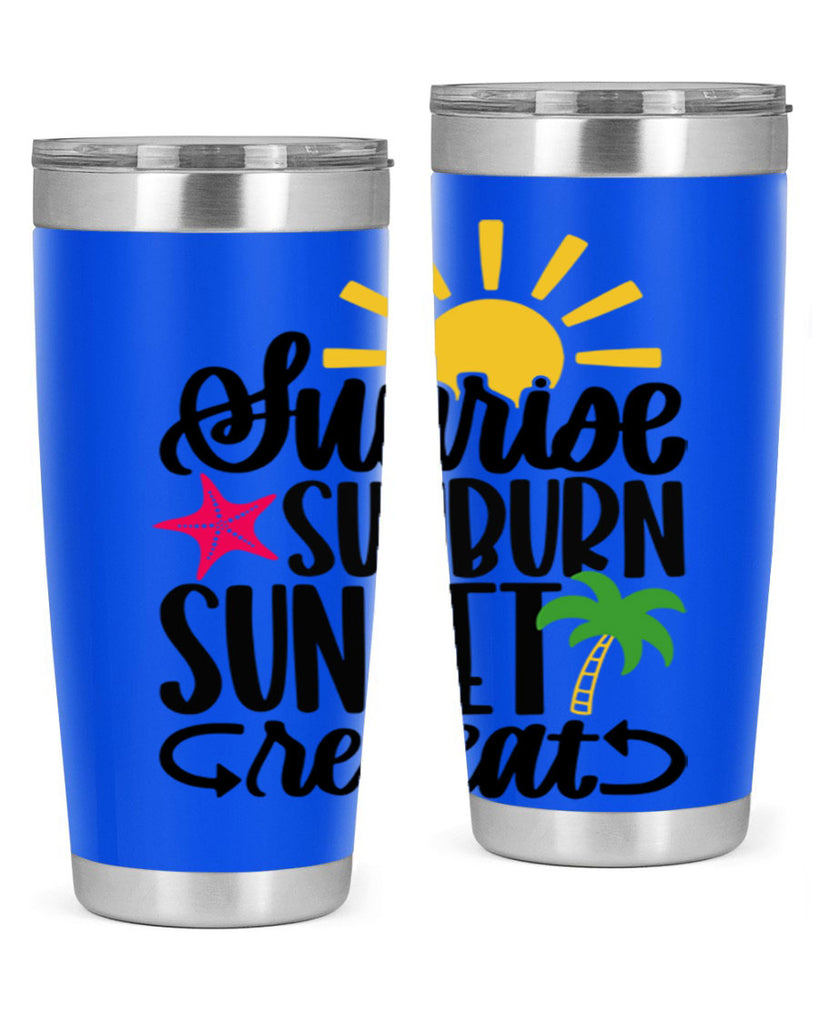Sunrise Sunburn Sunset Repeat Style 16#- summer- Tumbler