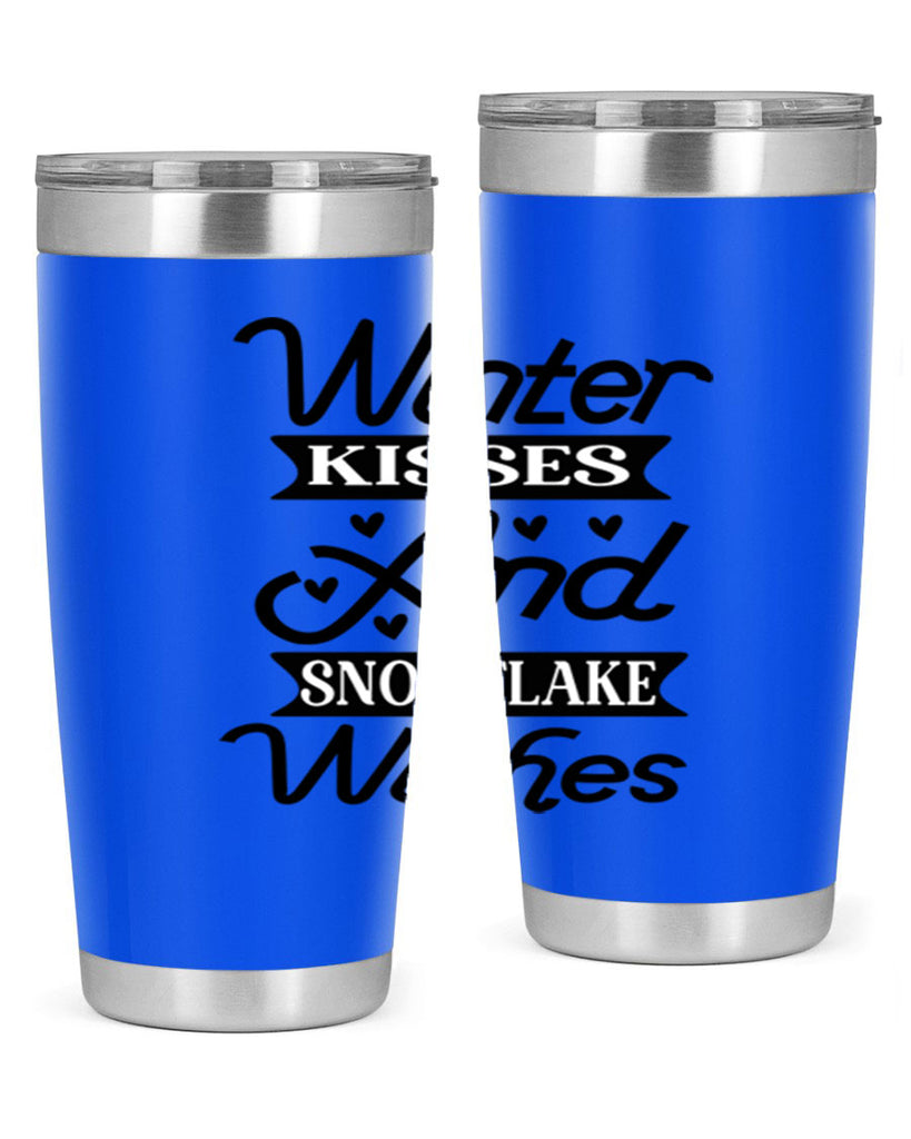Winter Kisses And Snowflake Wishes 515#- winter- Tumbler