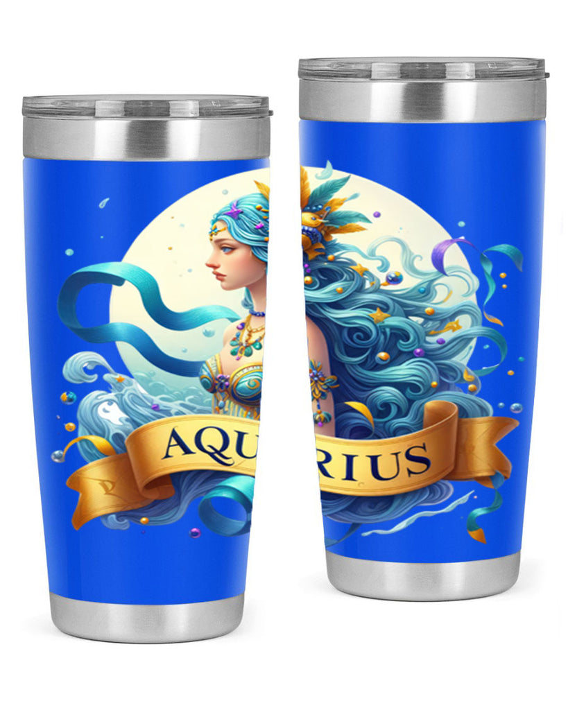 aquarius 84#- zodiac- Tumbler