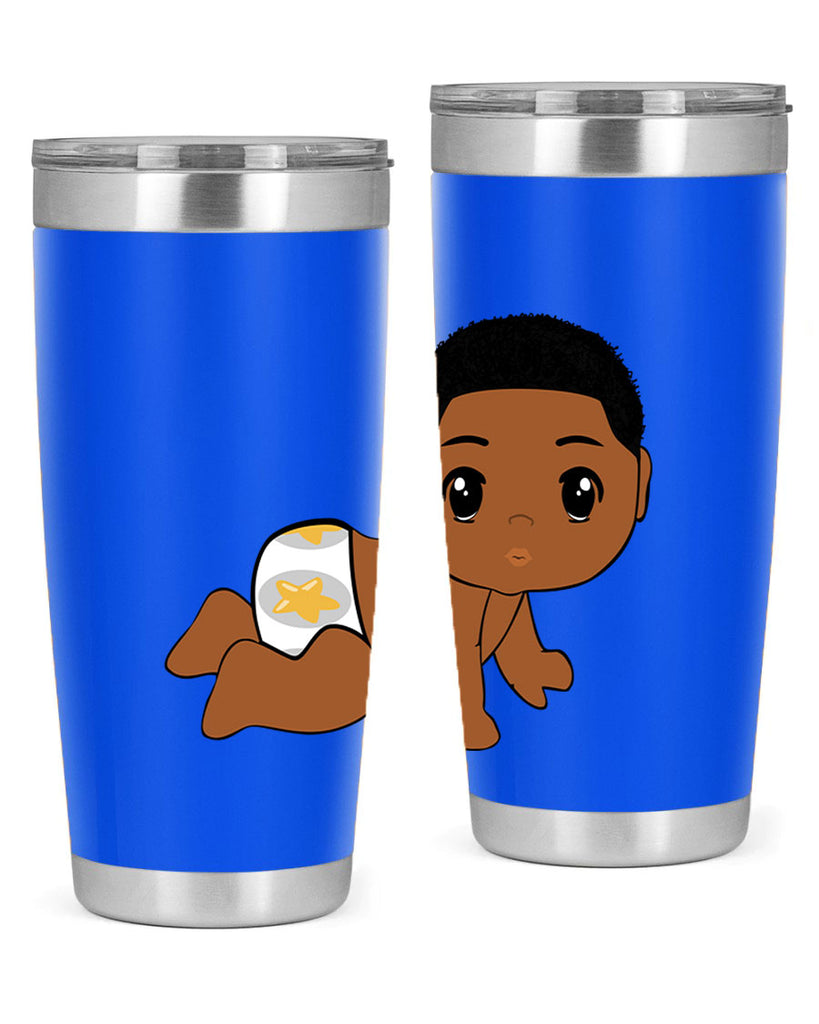 black baby boy 3#- black men - boys- tumbler