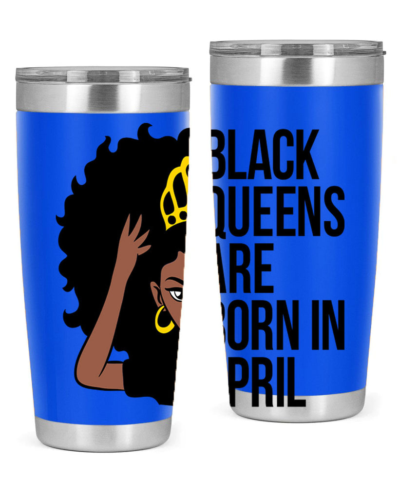 black queens are born in april 218#- black words phrases- Cotton Tank