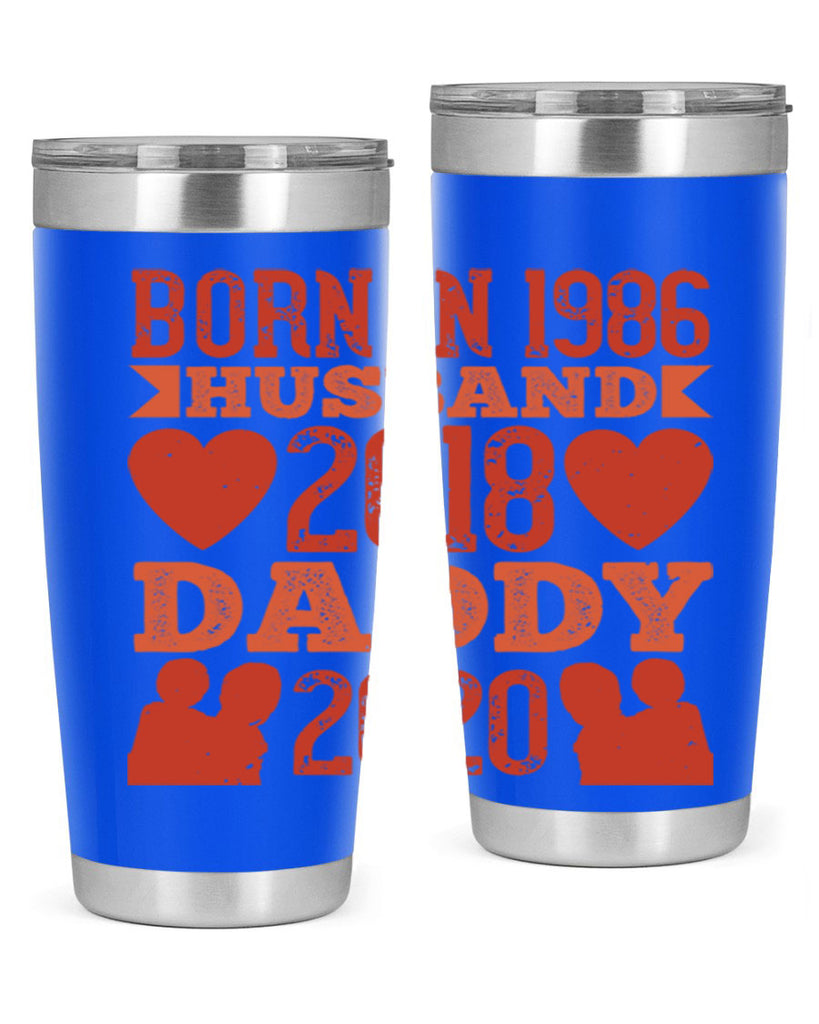 born in husband daddy 123#- fathers day- Tumbler