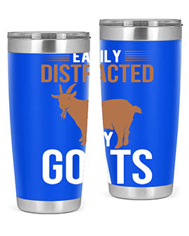 easily distracted by goats Style 5#- goat- Tumbler