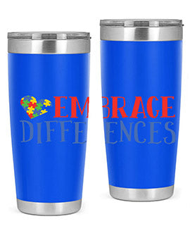 embrace differences Style 13#- autism- Tumbler
