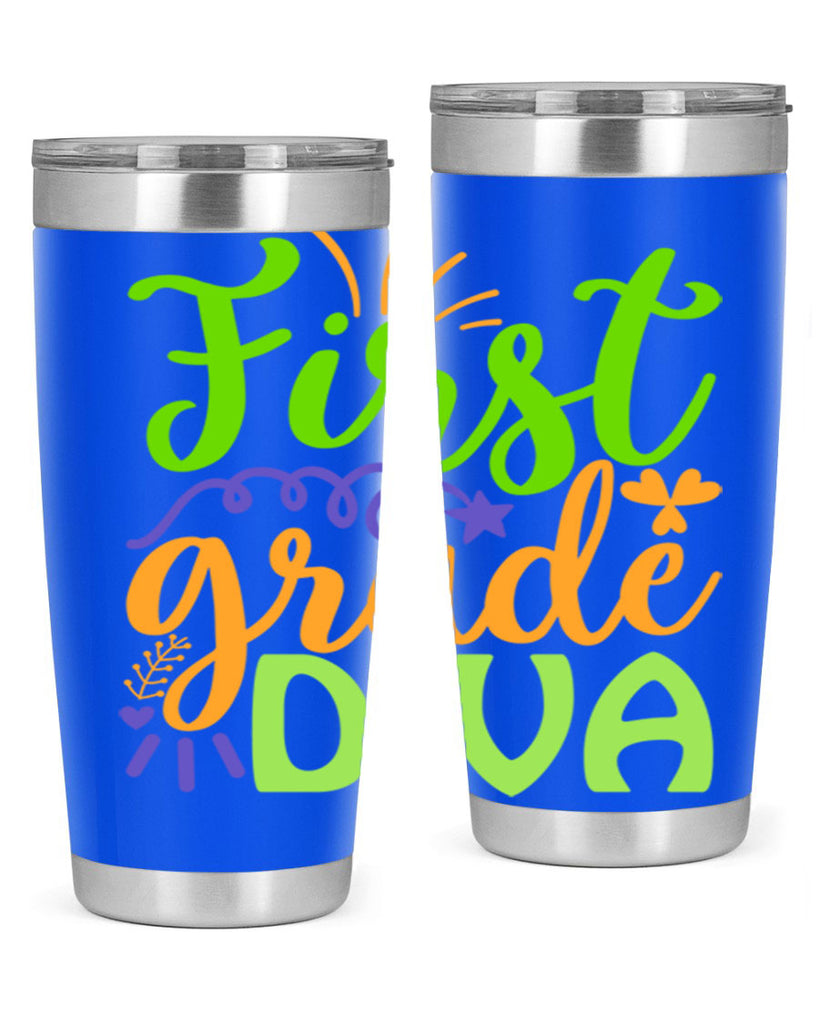 first grade diva 21#- mardi gras- Tumbler