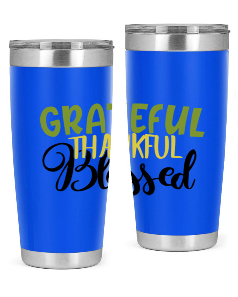 grateful thankful blessed 57#- thanksgiving- Tumbler