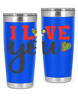 i love you Style 23#- autism- Tumbler