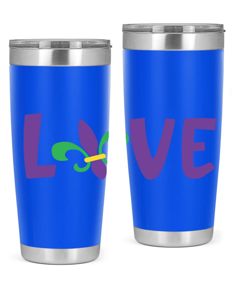 love 80#- mardi gras- Tumbler