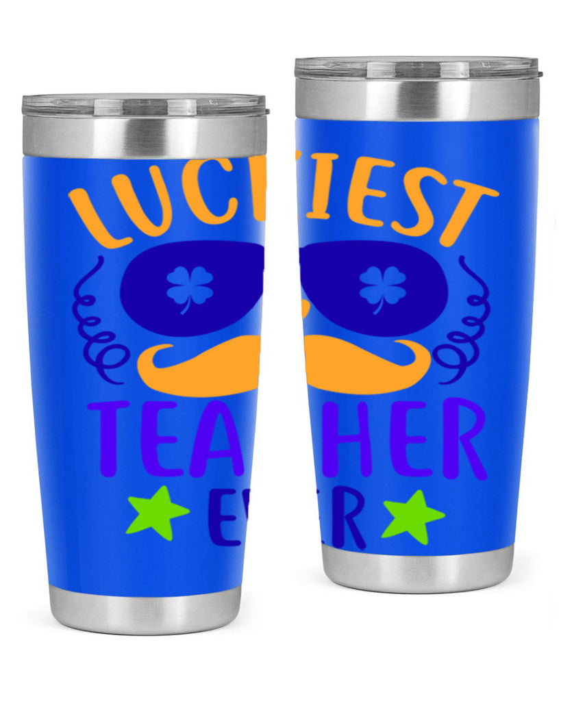 luckiest teacher ever 14#- mardi gras- Tumbler