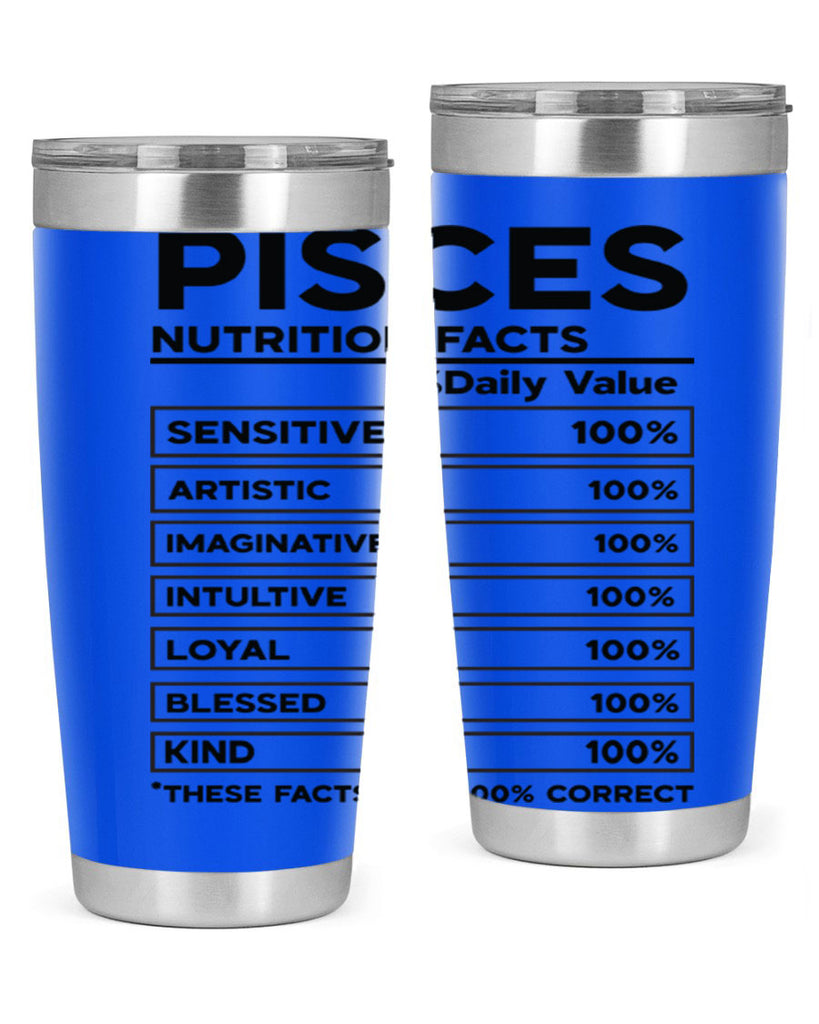 pisces Nutrition Facts 367#- zodiac- Tumbler