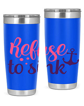 refuse to sink Style 4#- breast cancer- Tumbler