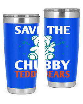 save the chubby teddy bears 28#- Bears- Tumbler