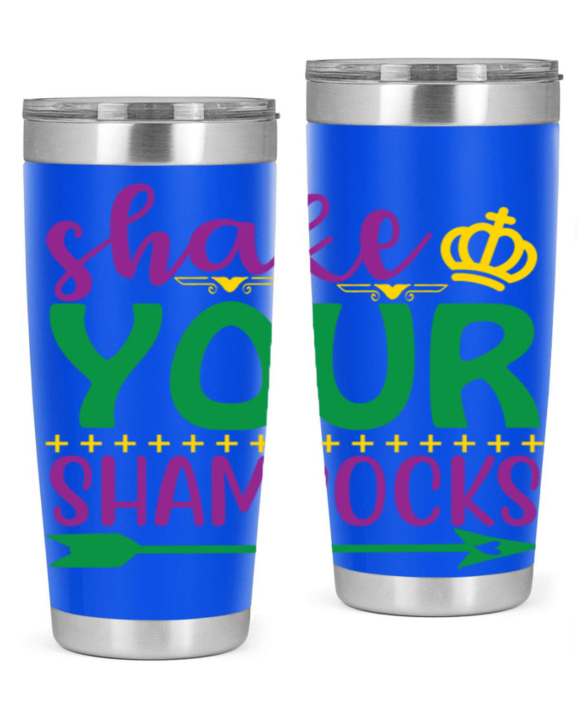 shake your shamrocks 2#- mardi gras- Tumbler
