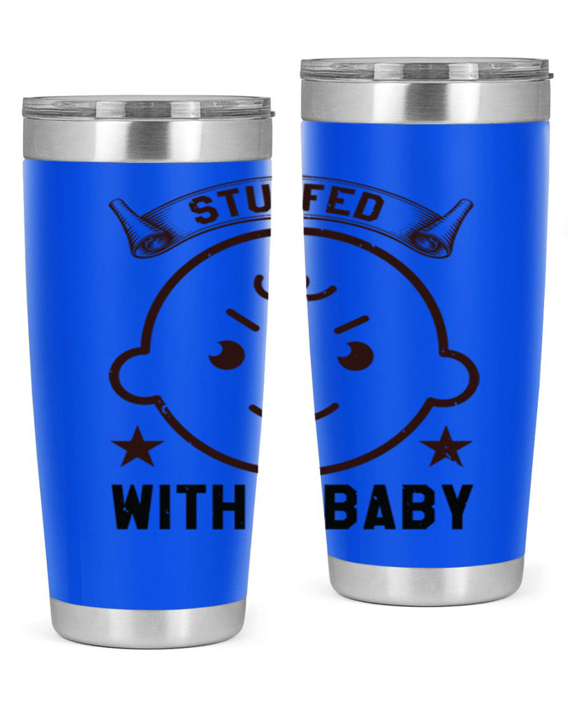 stuffed with a baby Style 14#- baby shower- tumbler