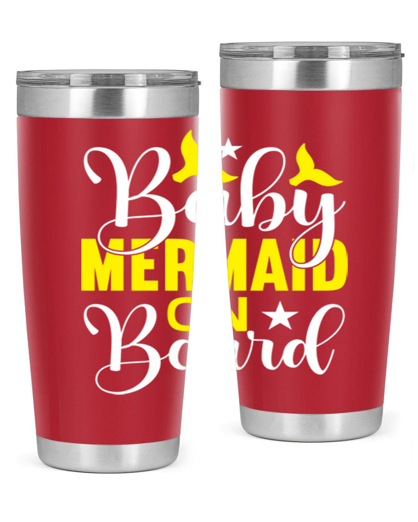 Baby Mermaid on Board 21#- mermaid- Tumbler
