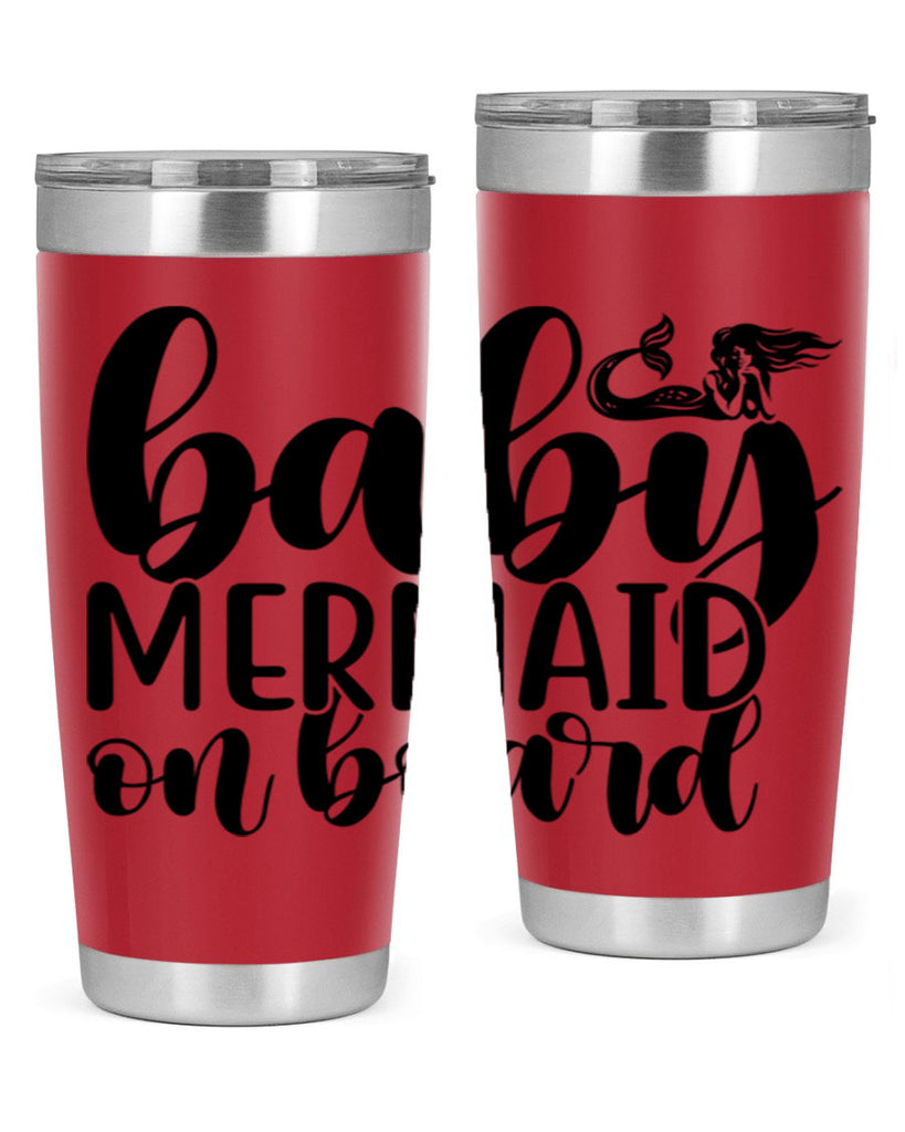 Baby mermaid on board 41#- mermaid- Tumbler