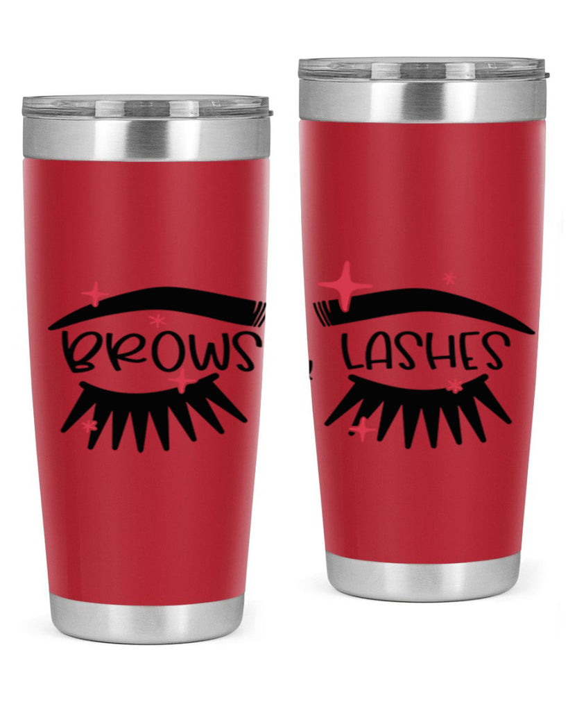 Brows Lashes Style 123#- make up- Tumbler