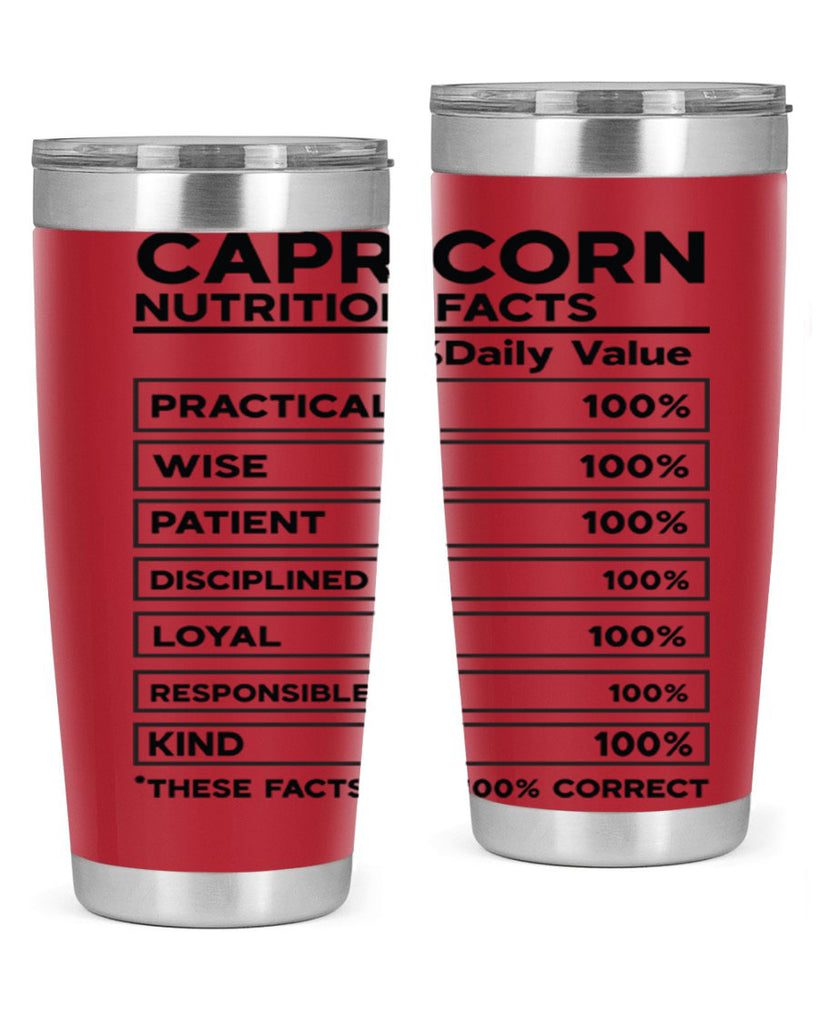 Capricorn Nutrition Facts 185#- zodiac- Tumbler