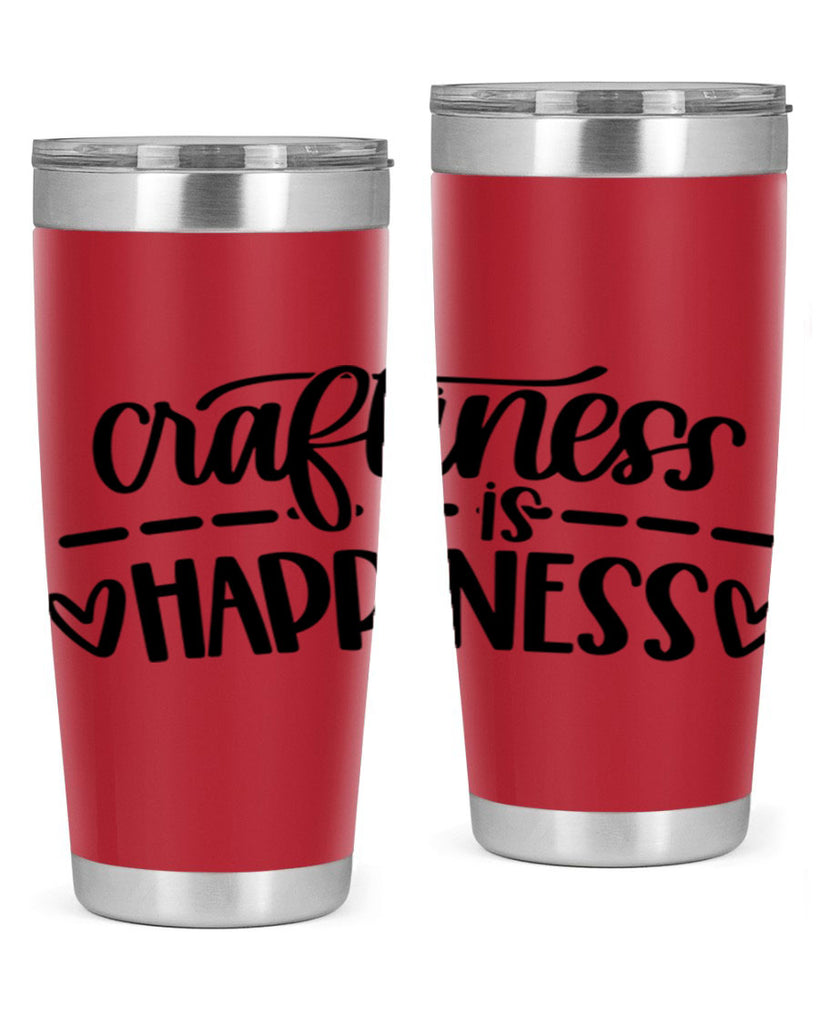 Craftiness Is Happiness 35#- crafting- Tumbler