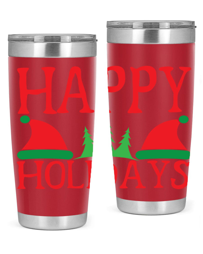 Happy Holidays 136#- winter- Tumbler