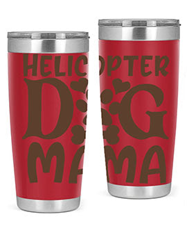 Helicopter Dog Mama Style 87#- dog- Tumbler