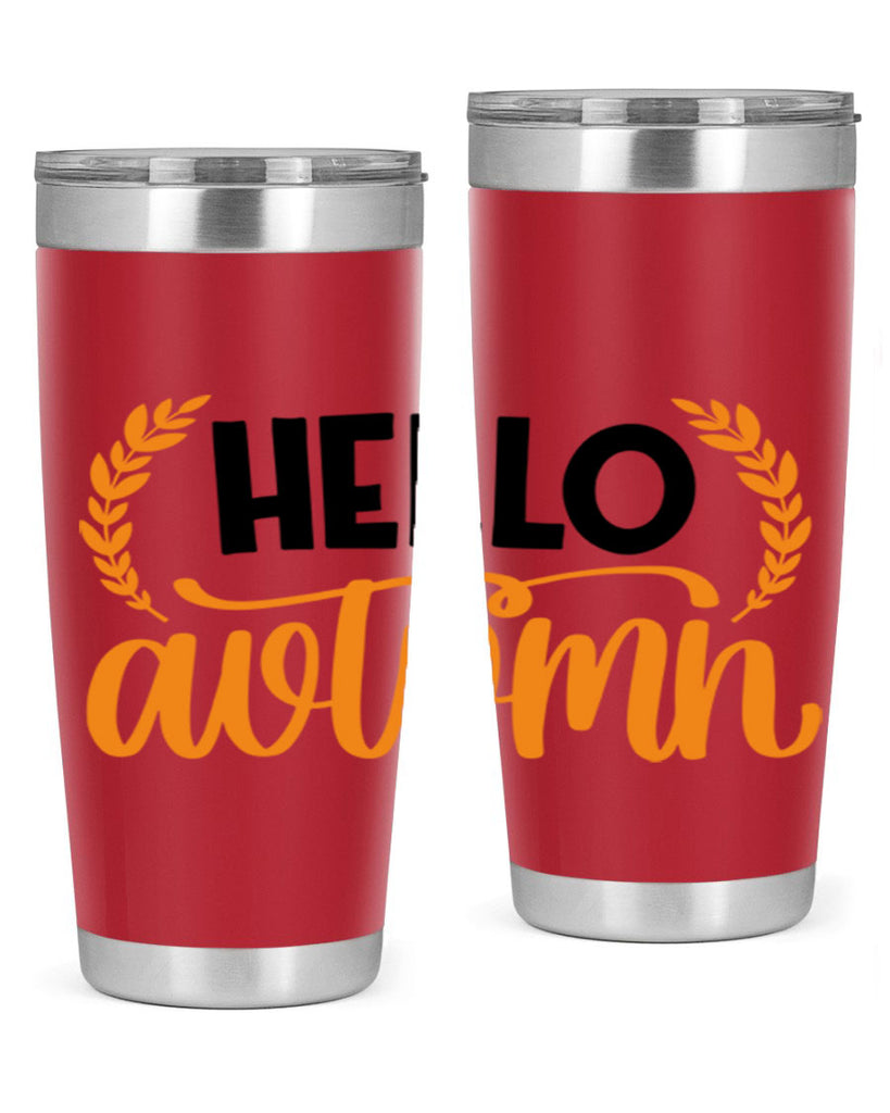 Hello Autumn 493#- fall- Tumbler