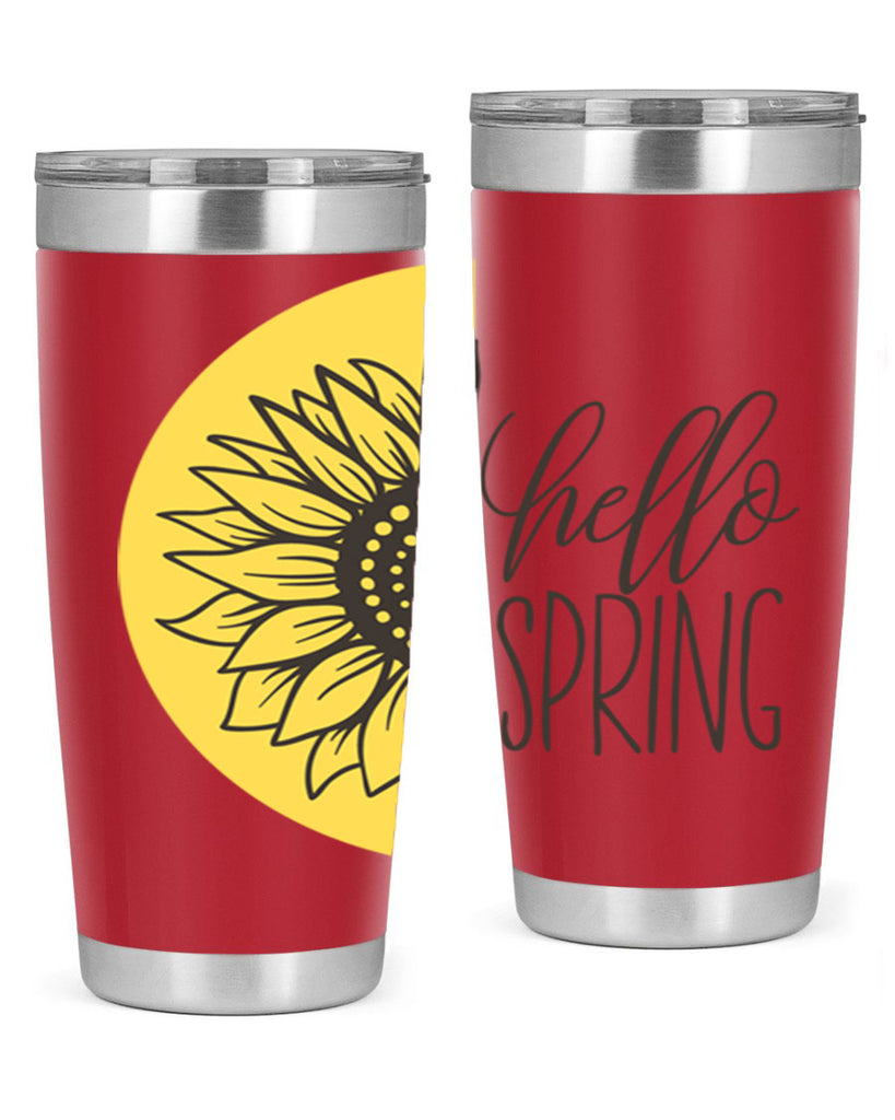 Hello spring half sunflower199#- spring- Tumbler