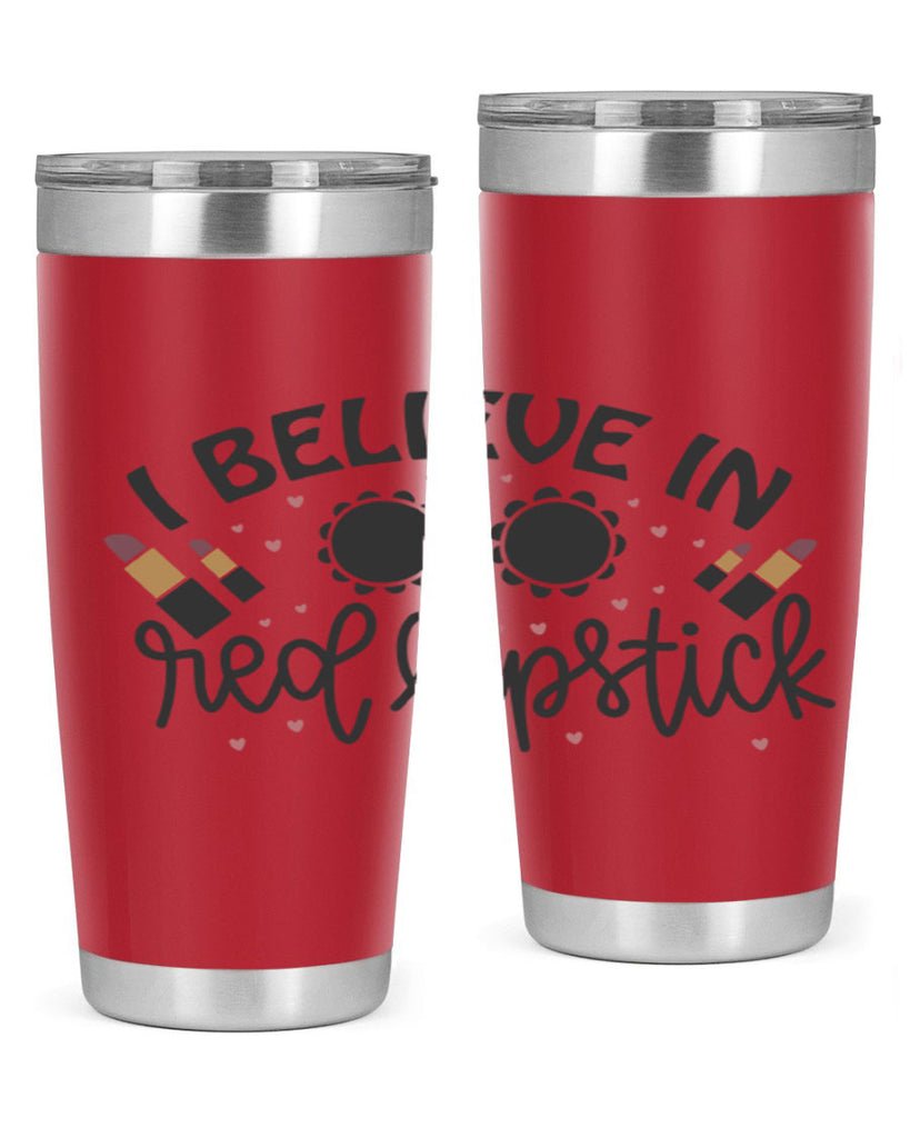 I Believe In Red Lipstick 105#- fashion- Cotton Tank