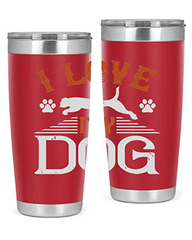 I Love My Dog Style 189#- dog- Tumbler