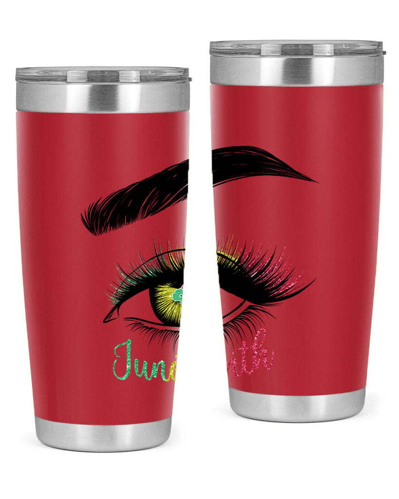 Juneteenth 1865 GirlS Eye 3#- Juneteenth- tumbler