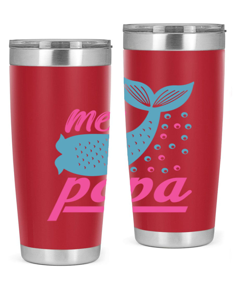 Mer Papa 344#- mermaid- Tumbler