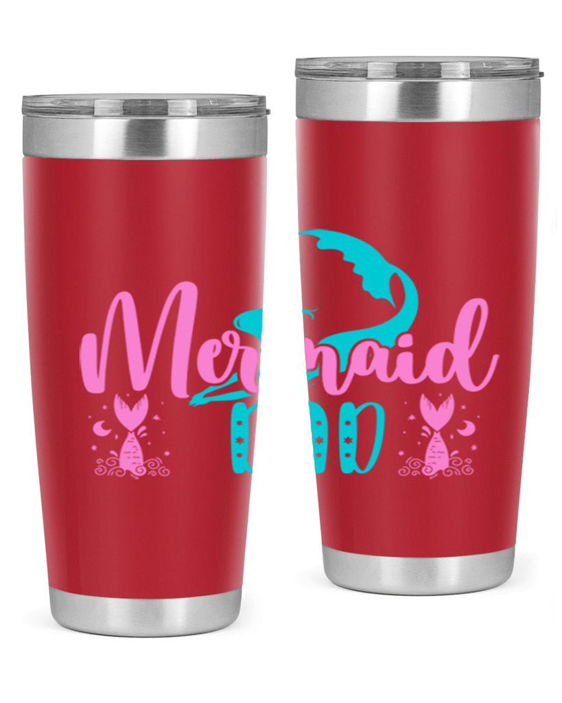 Mermaid Dad 356#- mermaid- Tumbler