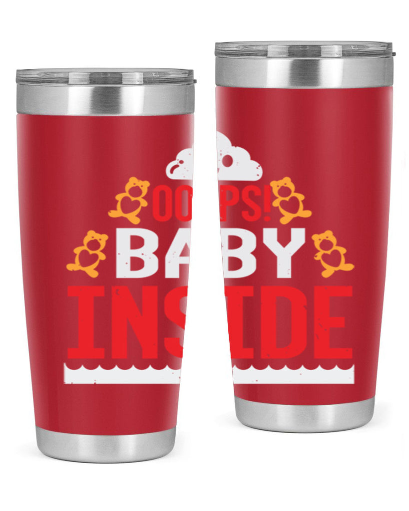 Ooops baby inside Style 24#- baby shower- tumbler