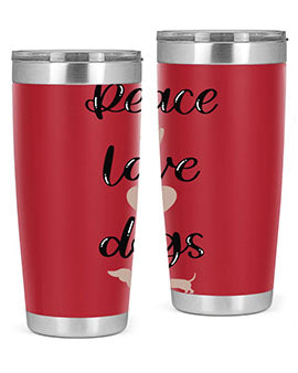 Peace Love Dogs Style 11#- dog- Tumbler