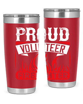 Proud Volunteer Firefighter Style 35#- volunteer- Tumbler