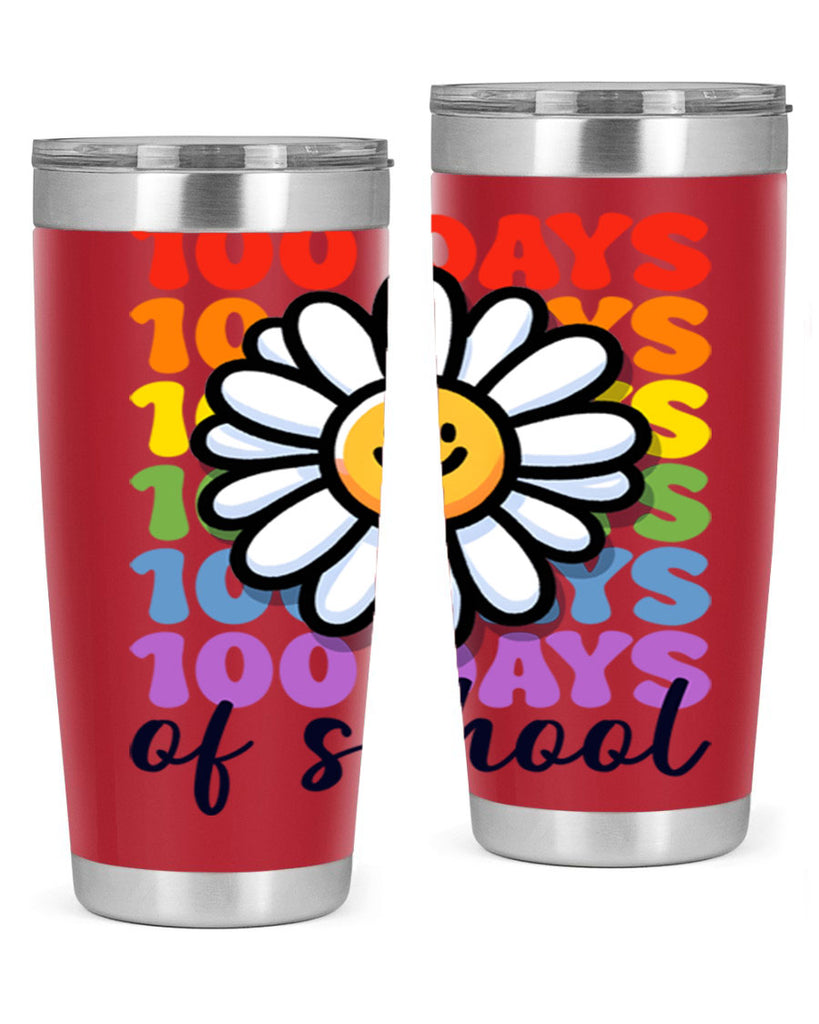 Retro Flower 100 Days Of 56#- 100 days of school- Tumbler