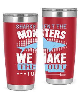 Sharks arent the monsters we make them out to be Style 26#- shark  fish- Tumbler