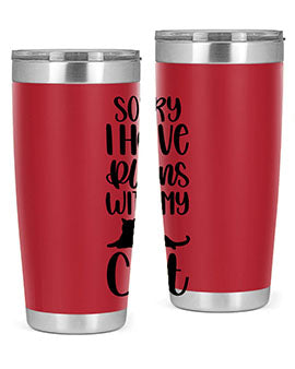 Sorry I Have Plans Style 105#- cat- Tumbler