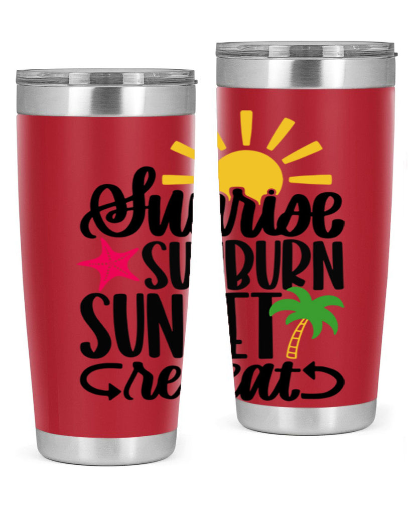 Sunrise Sunburn Sunset Repeat Style 16#- summer- Tumbler